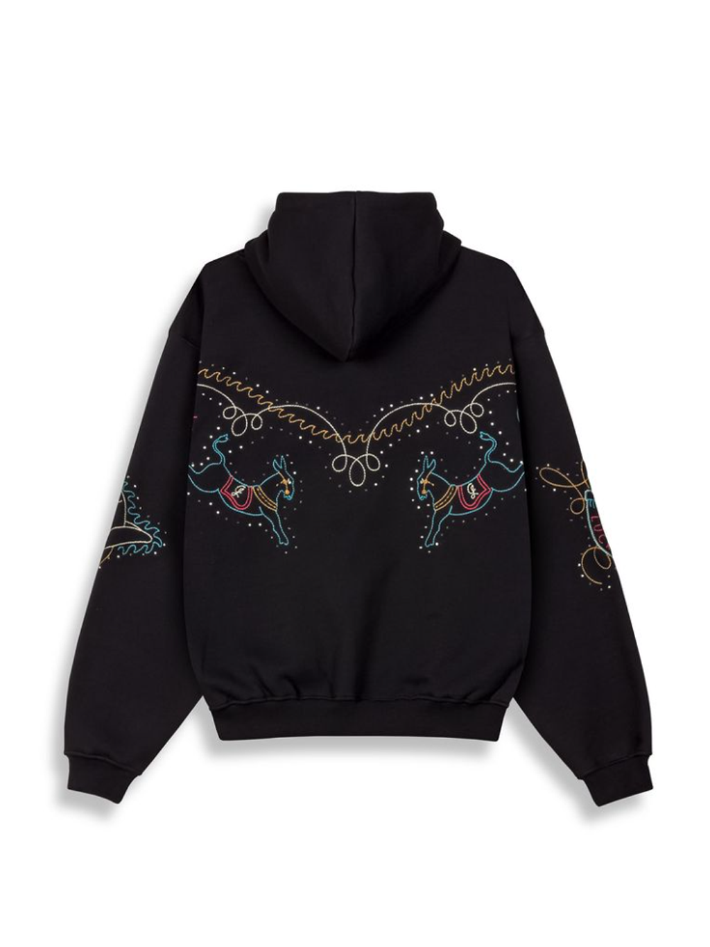Lone Hand Boxy Hoodie Black