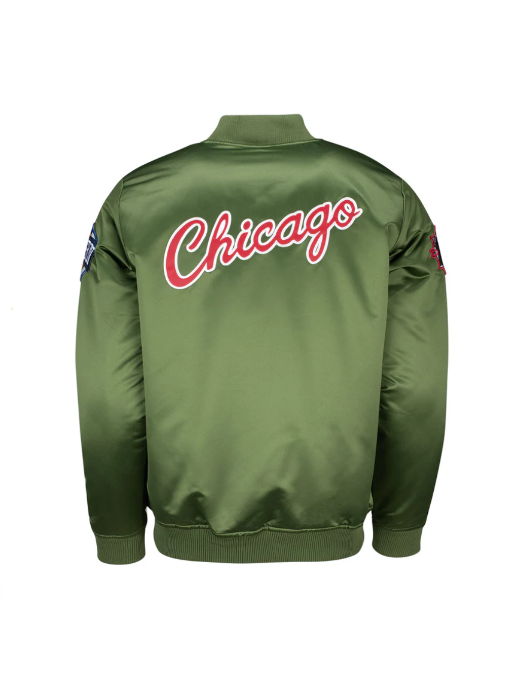 Chicago Bulls Mitchell & Ness Satin Bomber Jacket