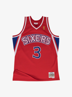 Camiseta Allen Iverson Red Philadelphia 76ers 1996/97 Hardwood Classics Swingman Player Jersey