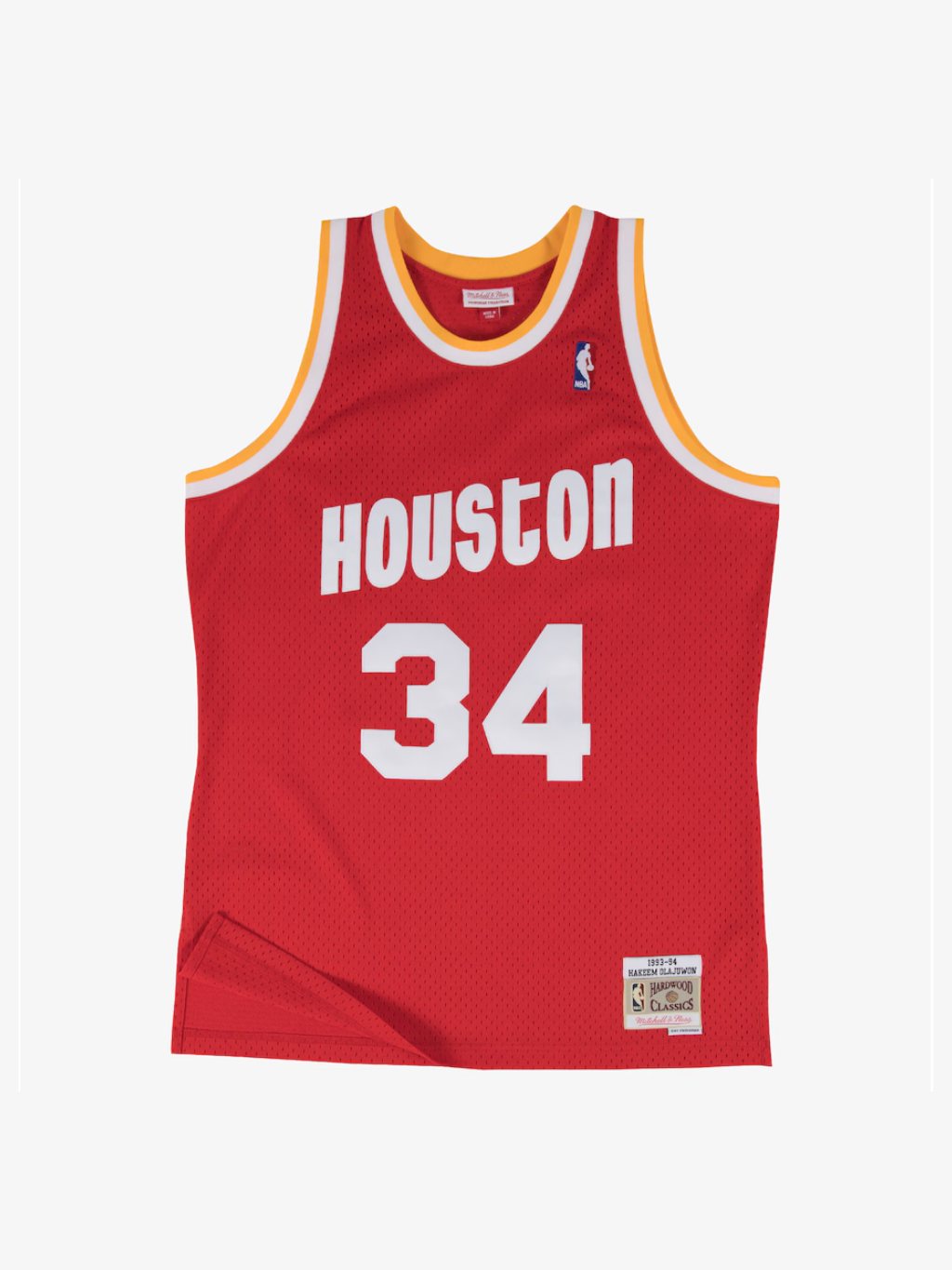 Camiseta Hakeem Olajuwon Red Houston Rockets 1993/94 Hardwood Classics Swingman Player Jersey