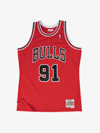 Camiseta Dennis Rodman Red Chicago Bulls 1997/98 Hardwood Classics Swingman Player Jersey