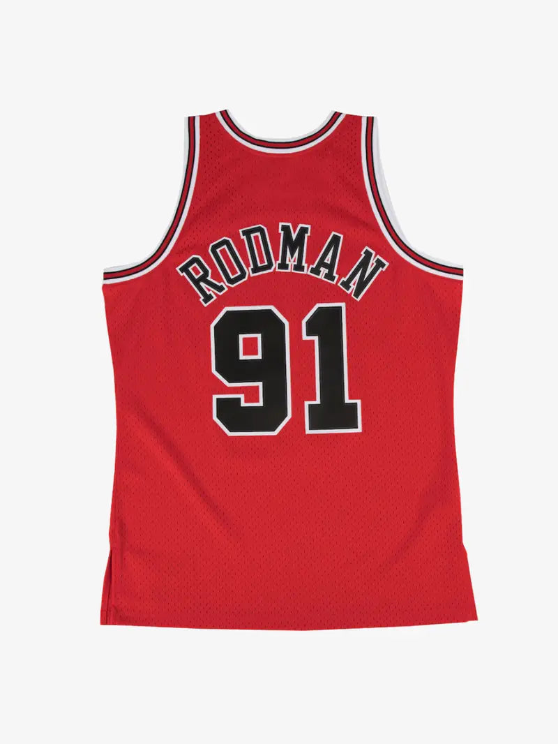 Camiseta Dennis Rodman Red Chicago Bulls 1997/98 Hardwood Classics Swingman Player Jersey