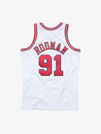 Camiseta Dennis Rodman White Chicago Bulls 1997/98 Hardwood Classics Swingman Player Jersey
