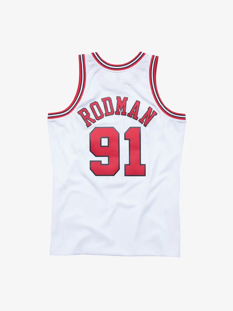 Camiseta Dennis Rodman White Chicago Bulls 1997/98 Hardwood Classics Swingman Player Jersey