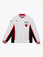 Men's White Chicago Bulls 1998/99 Authentic Full-Snap Warm-Up Jacket