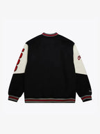 Campera Black Chicago Bulls Team History Vintage Logo Full-Snap Varsity Jacket