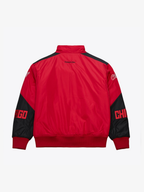Unisex Black Chicago Bulls Speedway Nylon Varsity Full-Zip Jacket