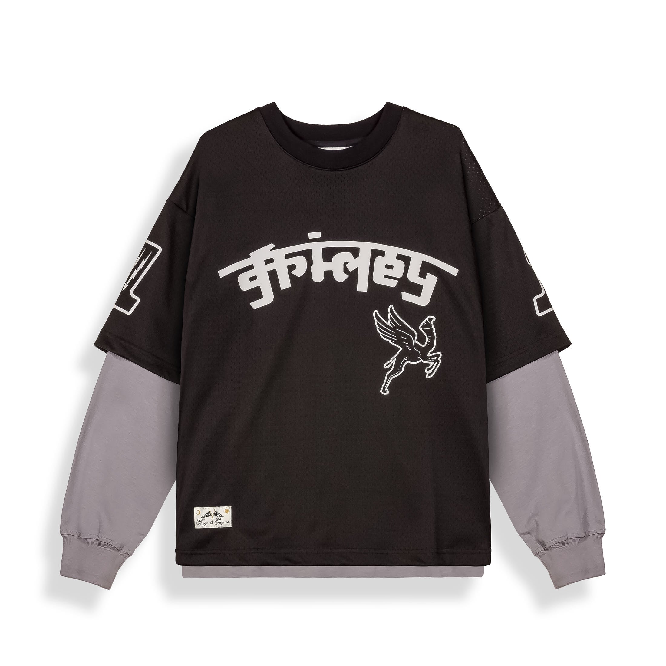 Camiseta De Manga Larga Race War Mesh Black