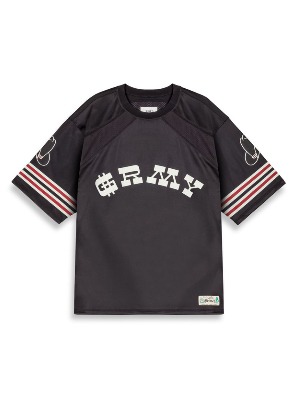 Lone Hand Mesh Football Jersey Black