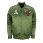 Chicago Bulls Mitchell & Ness Satin Bomber Jacket