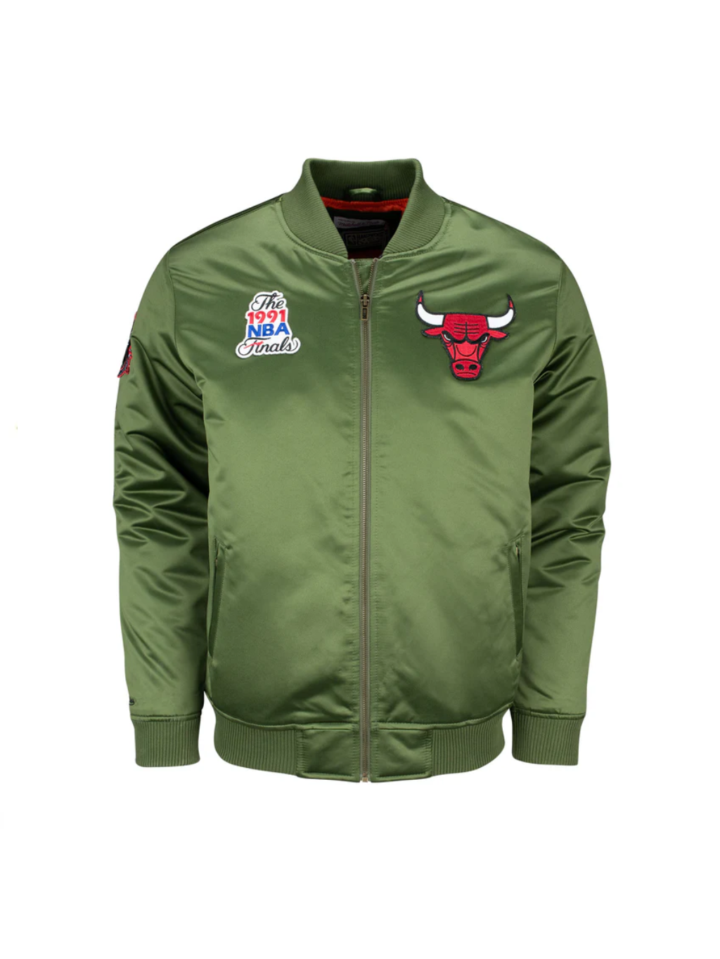 Chicago Bulls Mitchell & Ness Satin Bomber Jacket