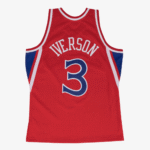 Men's Allen Iverson Red Philadelphia 76ers 1996/97 Hardwood Classics Swingman Player Jersey