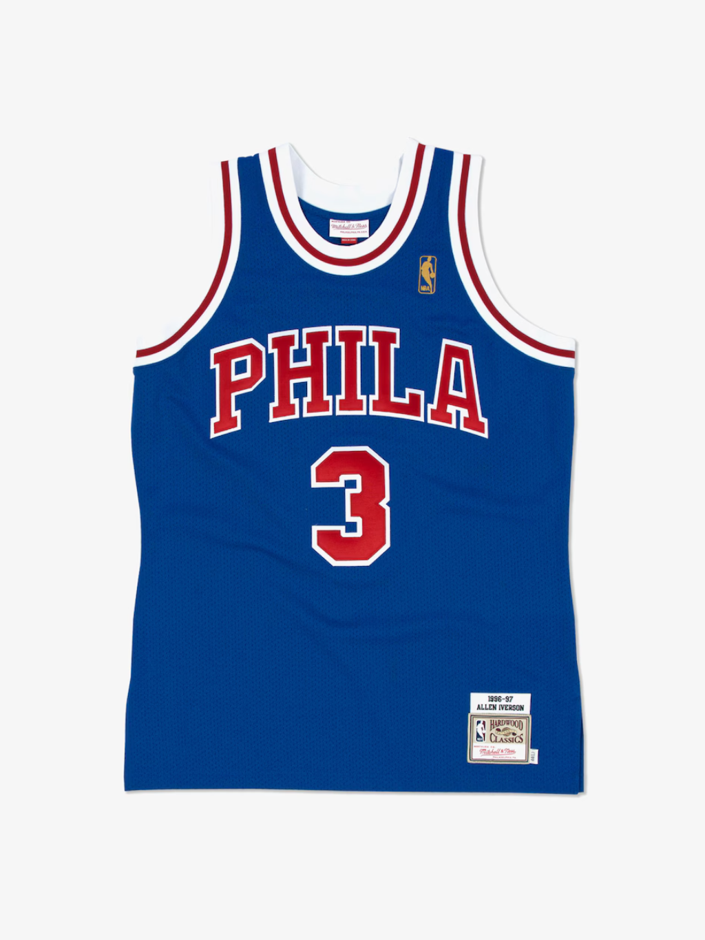 Men's Allen Iverson Royal Philadelphia 76ers 1996/97 Authentic Jersey