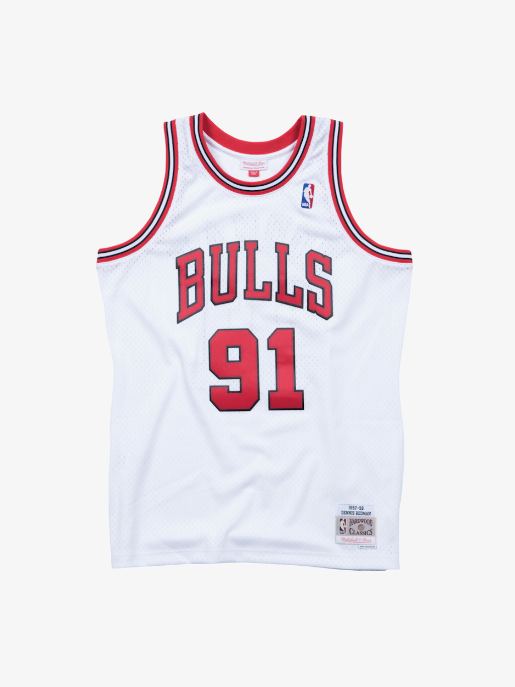 Men's Dennis Rodman White Chicago Bulls 1997/98 Hardwood Classics Swingman Player Jersey