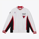Men's White Chicago Bulls 1998/99 Authentic Full-Snap Warm-Up Jacket