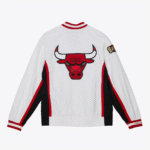 Men's White Chicago Bulls 1998/99 Authentic Full-Snap Warm-Up Jacket