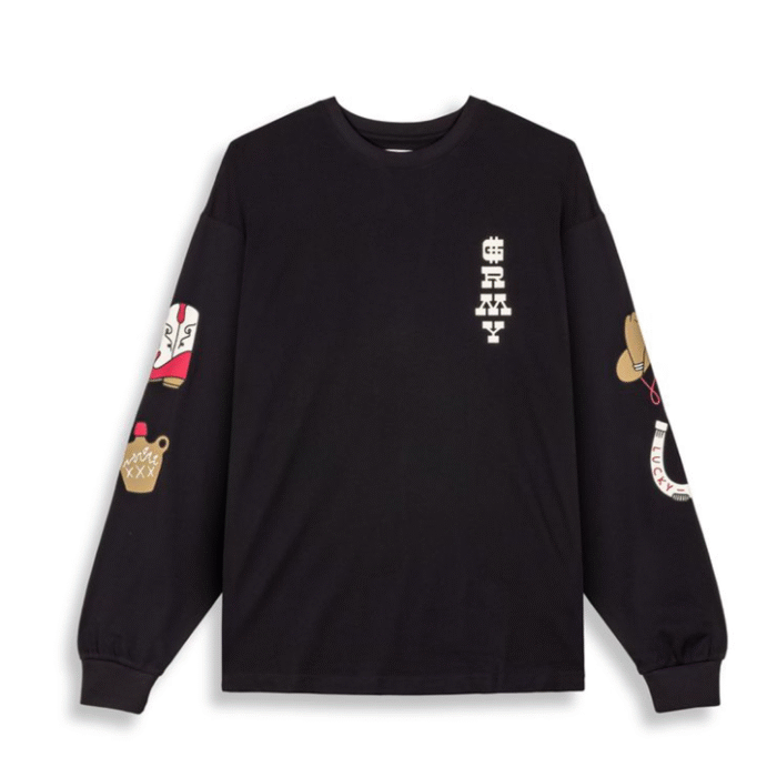 Lone Hand Long Sleeve Tee Black
