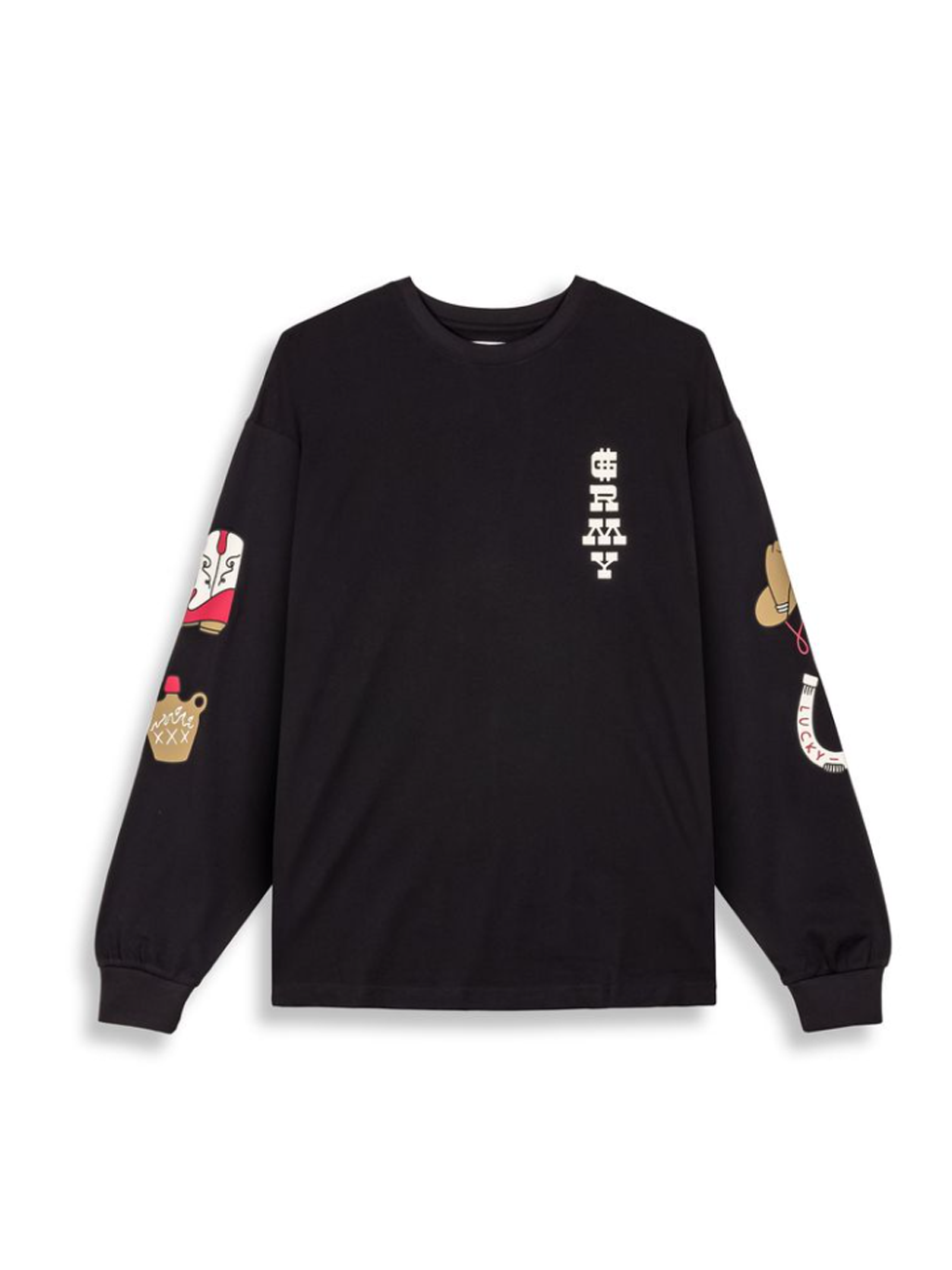 Lone Hand Long Sleeve Tee Black
