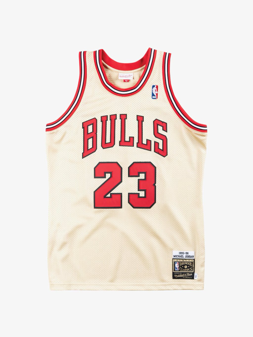 Camiseta de jugador premium dorada de Michael Jordan de los Chicago Bulls de la temporada 1995-96